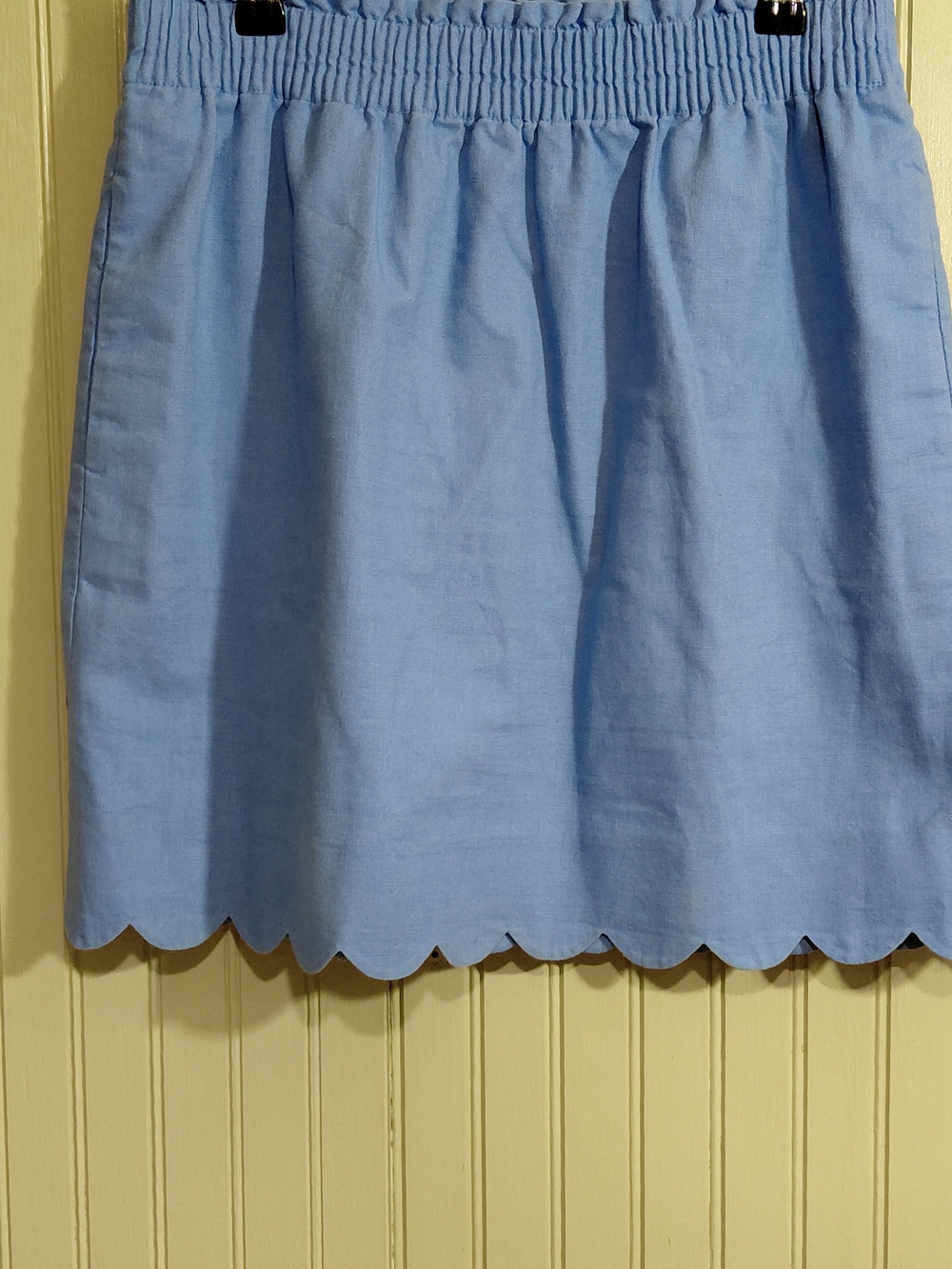 J. Crew Factory Periwinkle Scalloped-Hem Mini Skirt - Picture 3 of 5